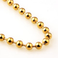 Fashion Gold Plated Men's Jewelry Titanium Steel Stainless Steel Jewelry Beads Chain Necklace With Chain 6mm